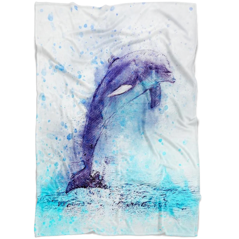 Dolphin Blanket / Dolphin Throw Blanket / Dolphin Fleece Blanket / Dolphin Adult Blanket / Dolphin Kid blanket