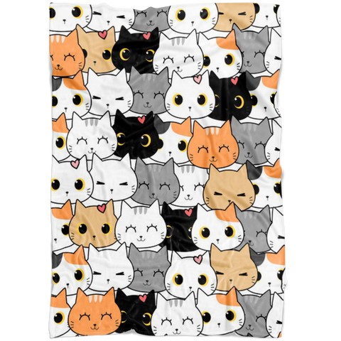 Cats Blanket / Cats print Blanket / Kids blanket / Fleece blanket